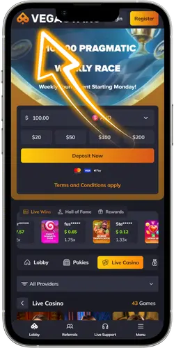 VegaStars Casino site